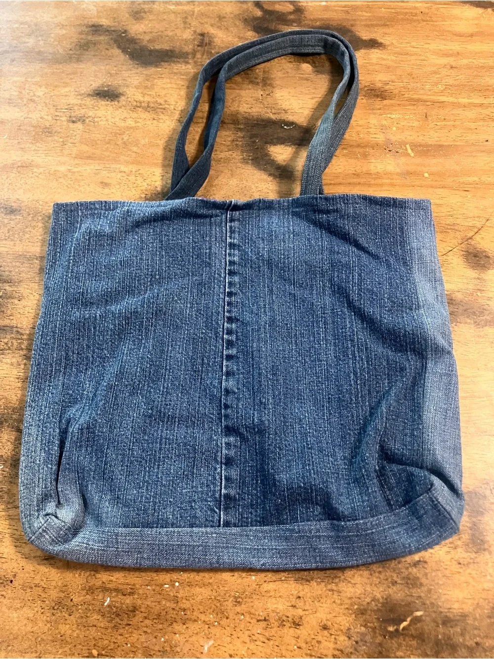 LSU Purple Patchwork Denim Tote Bag